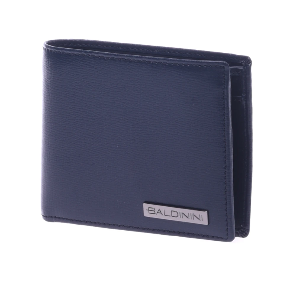 Baldinini Wallet in dark blue palmellato leather Blue Heren