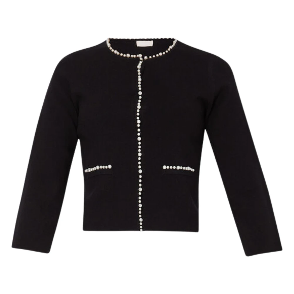 Liu Jo Zwarte Parel Cardigan Sweater Black Dames