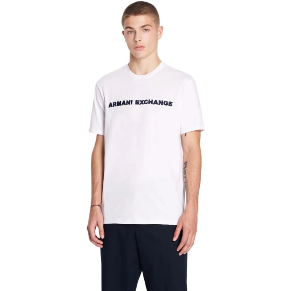 Armani Exchange T-shirt met norHeren pasvorm White Heren