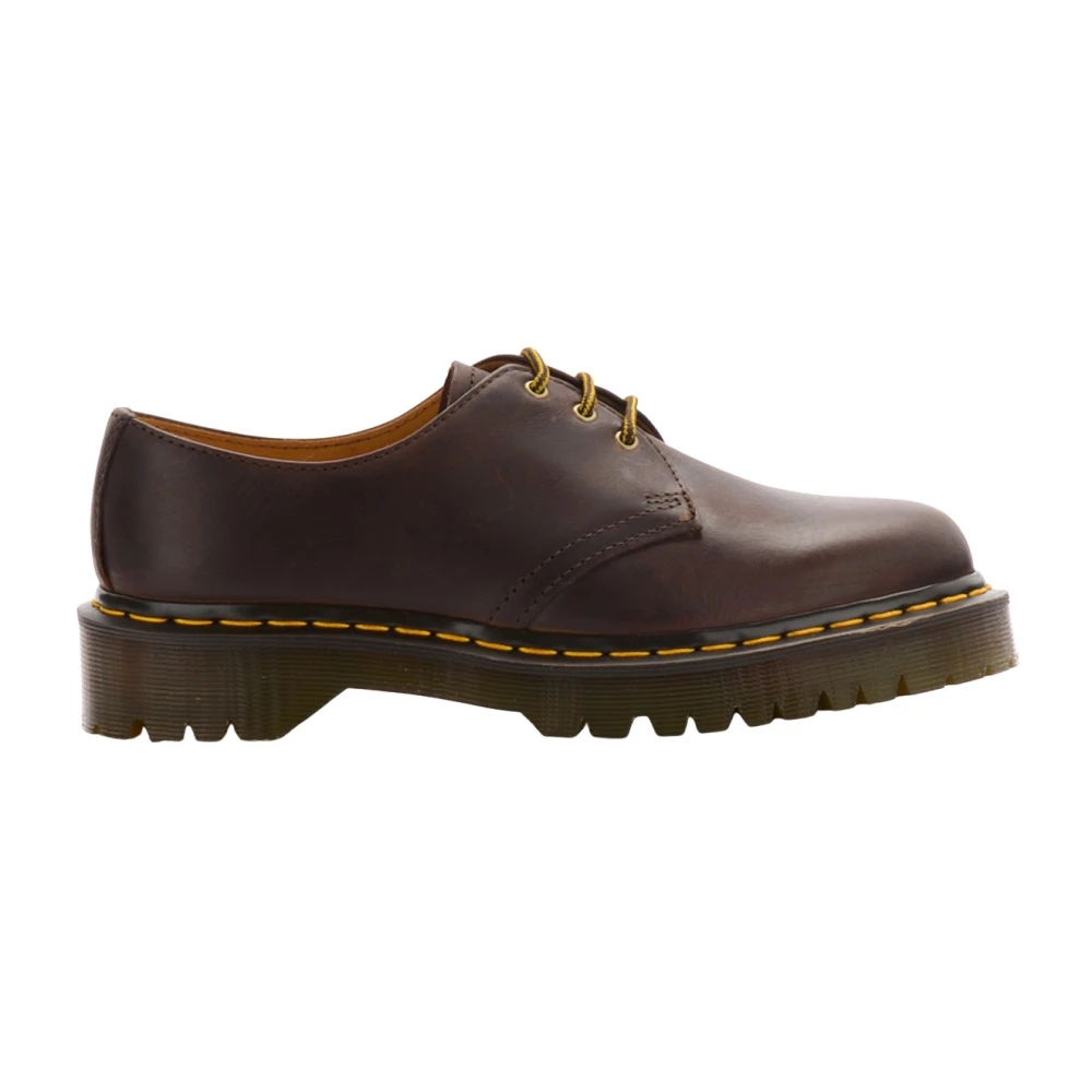 Dr. Martens Bruna läderskor med snörning Brown, Herr