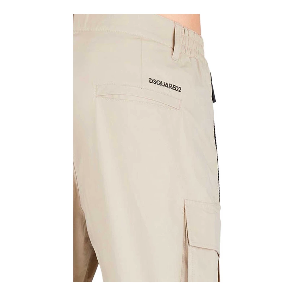 Dsquared2 Cargo broek met logo beige Heren