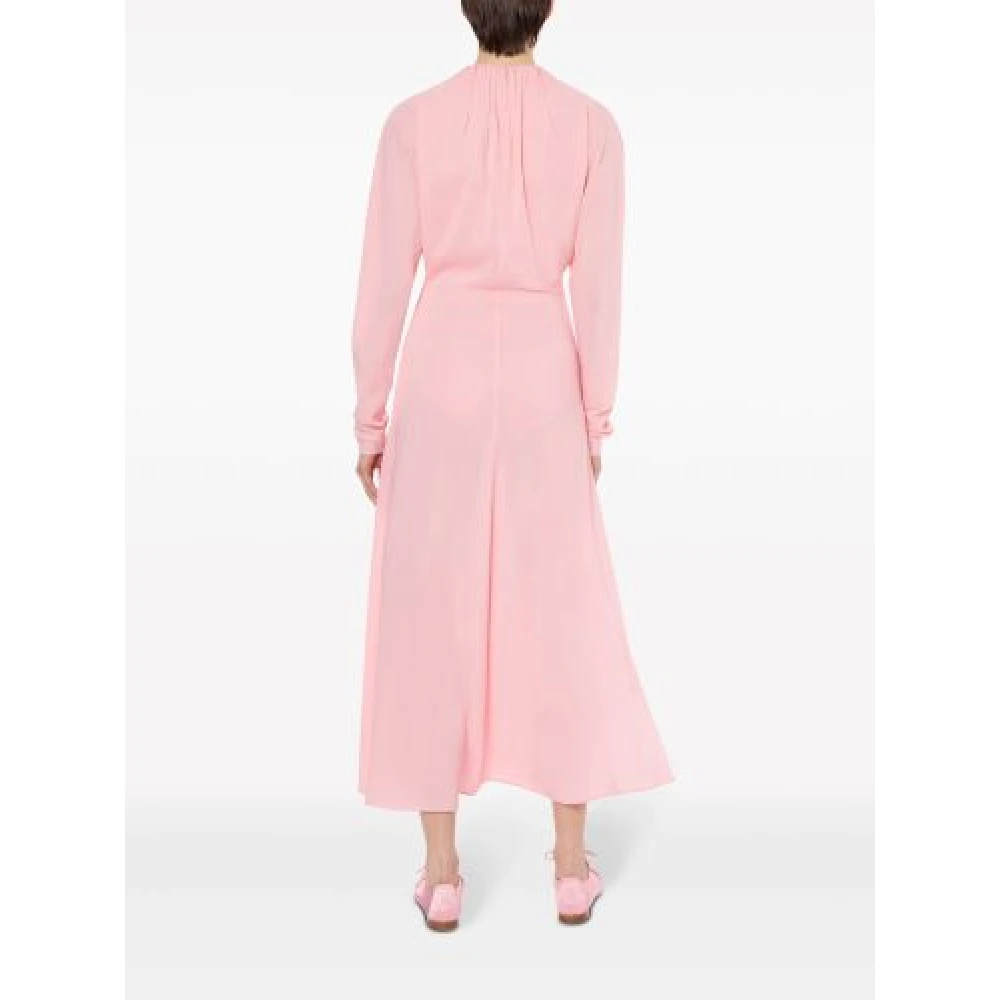 Philosophy di Lorenzo Serafini Roze Georgette Stretch Maxi Jurk Pink Dames