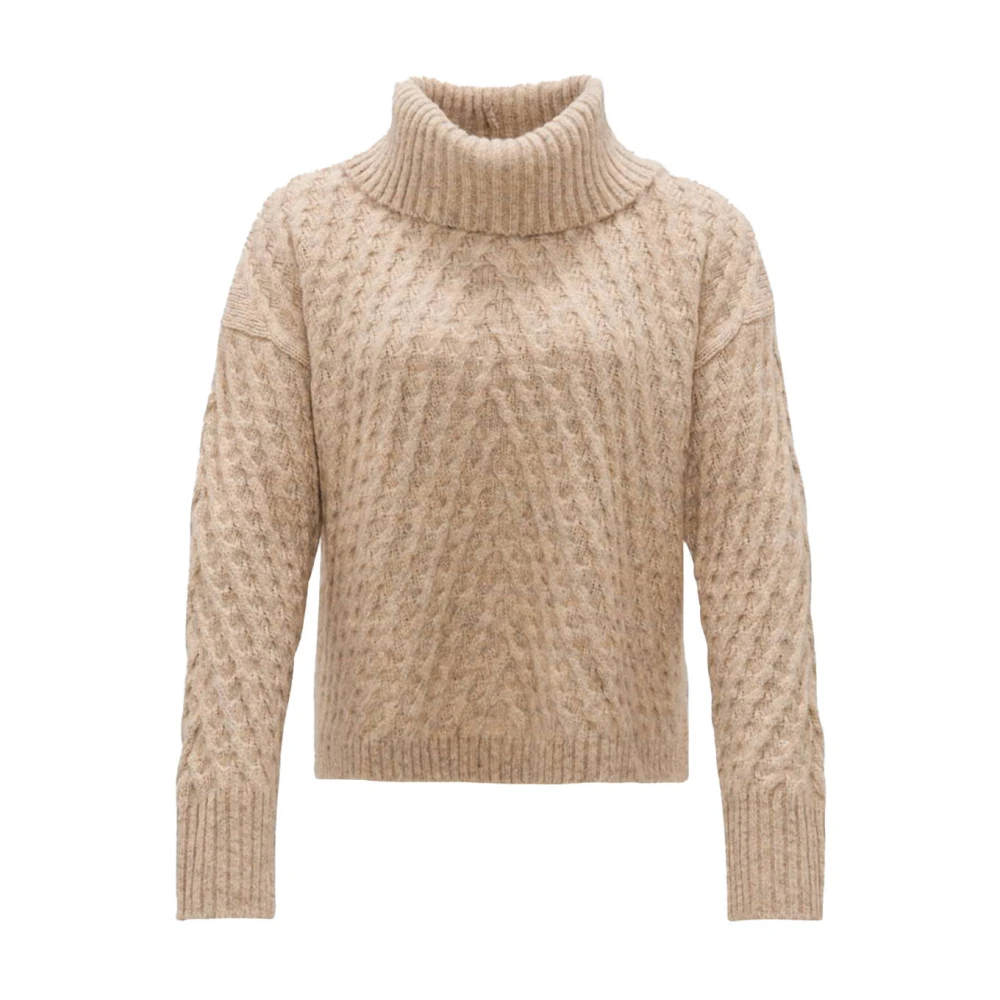 Opus Stijlvolle Pullover met Plinea Detail Brown Dames