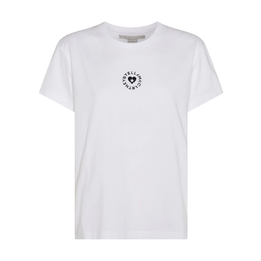 Stella Mccartney Wit Katoenen T-shirt met Frontprint White Dames