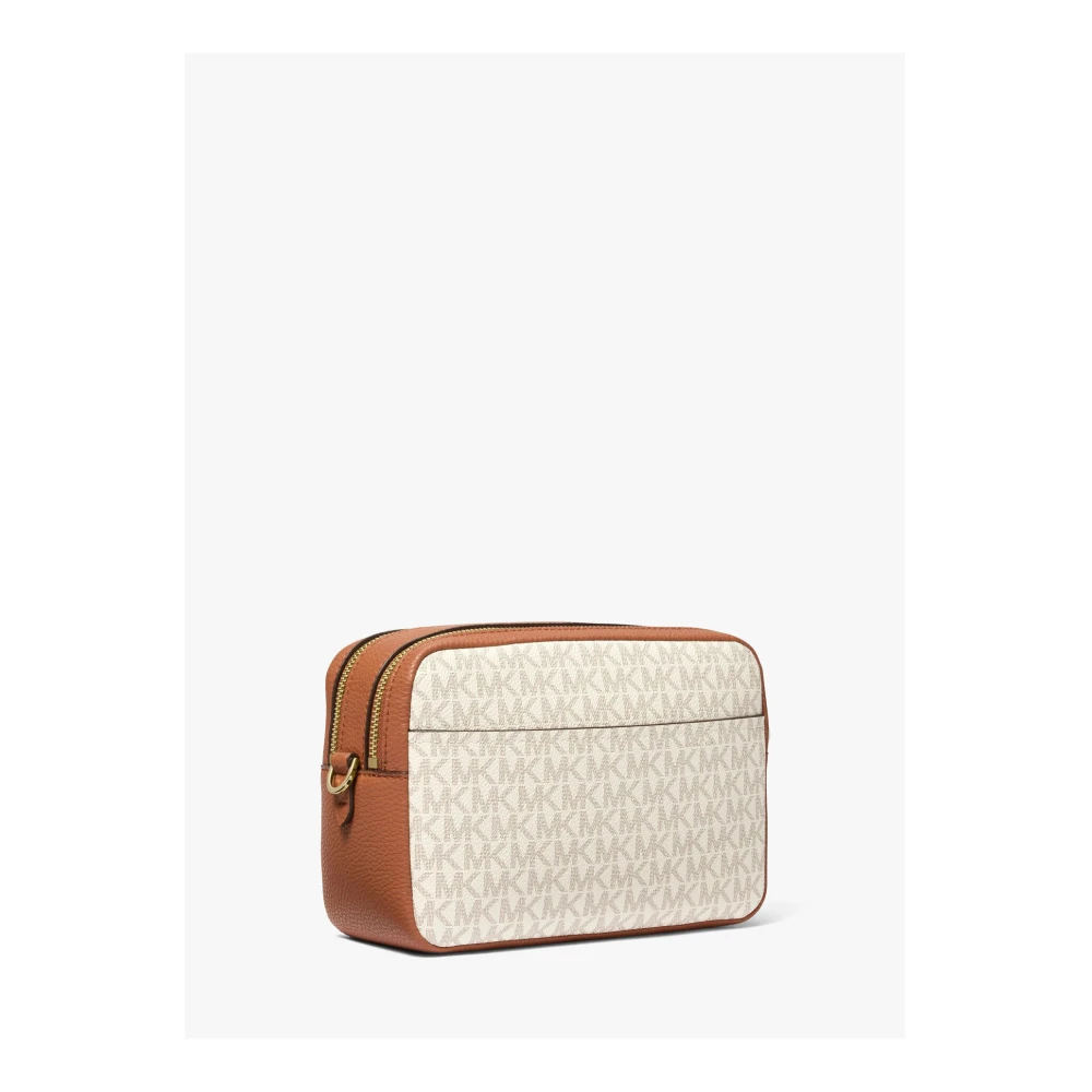 Michael Kors Middelgrote Bryant Leren Schoudertas White Dames