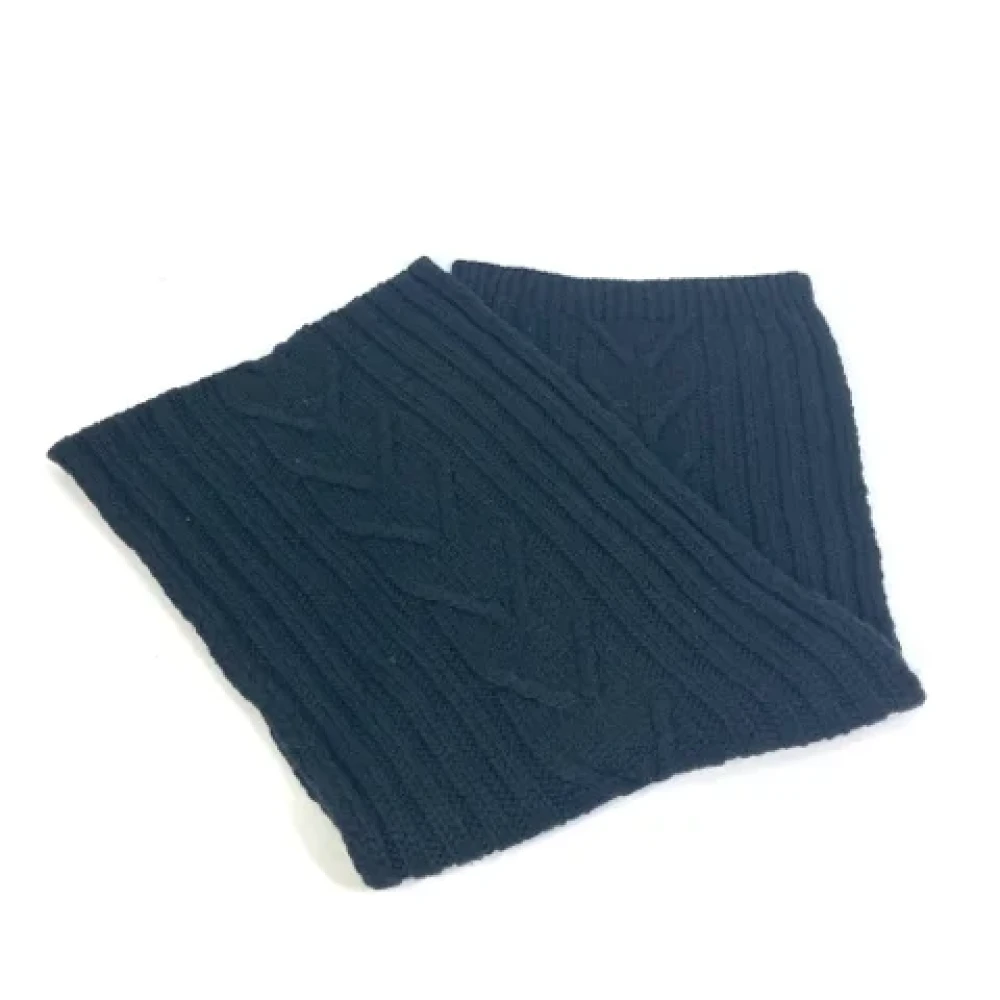 Louis Vuitton Vintage Pre-owned Wool scarves Blue Heren