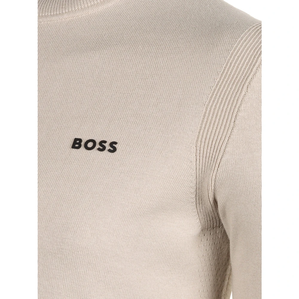 Hugo Boss Round-neck Knitwear Beige Heren