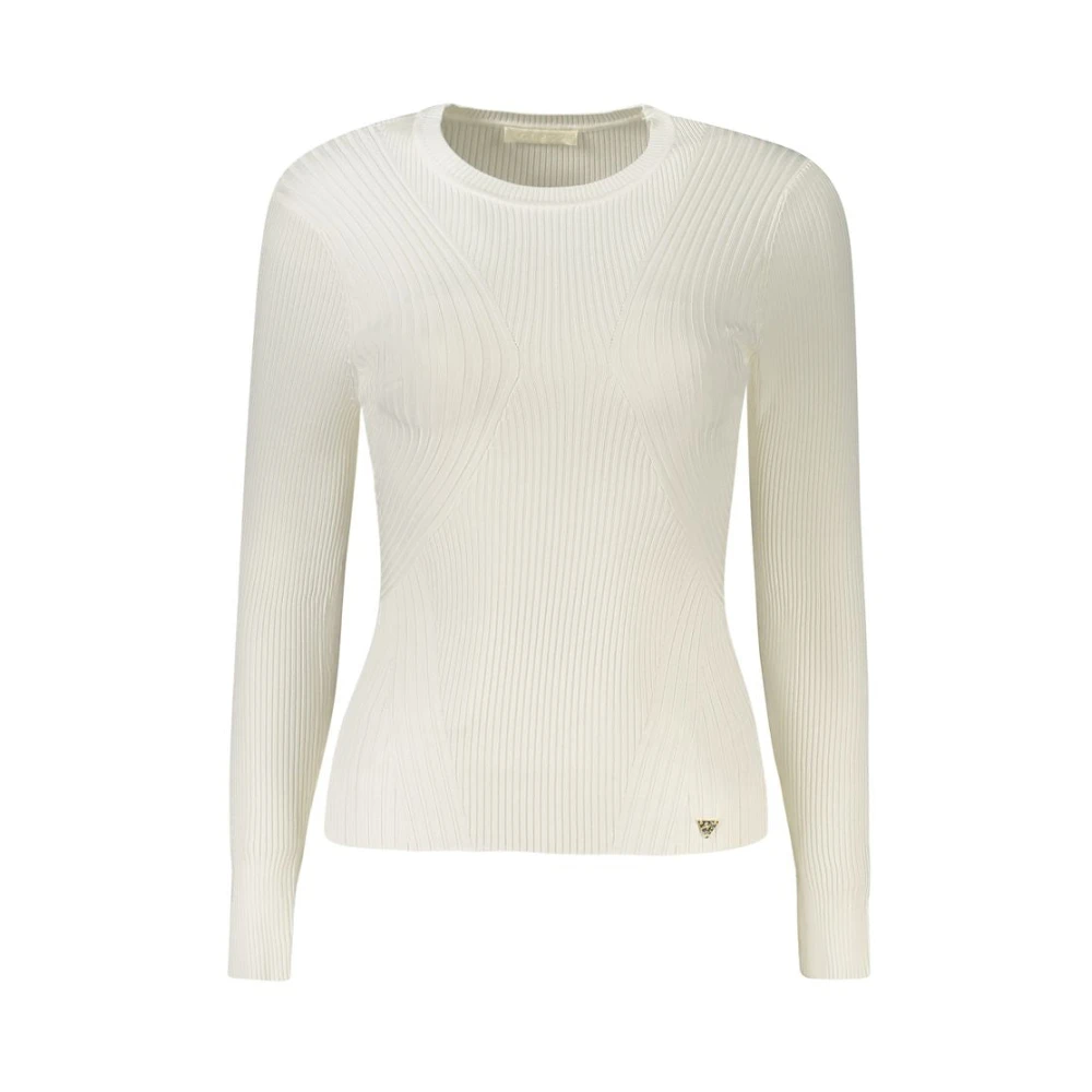 Guess Women's White Viscose Sweater With Logo