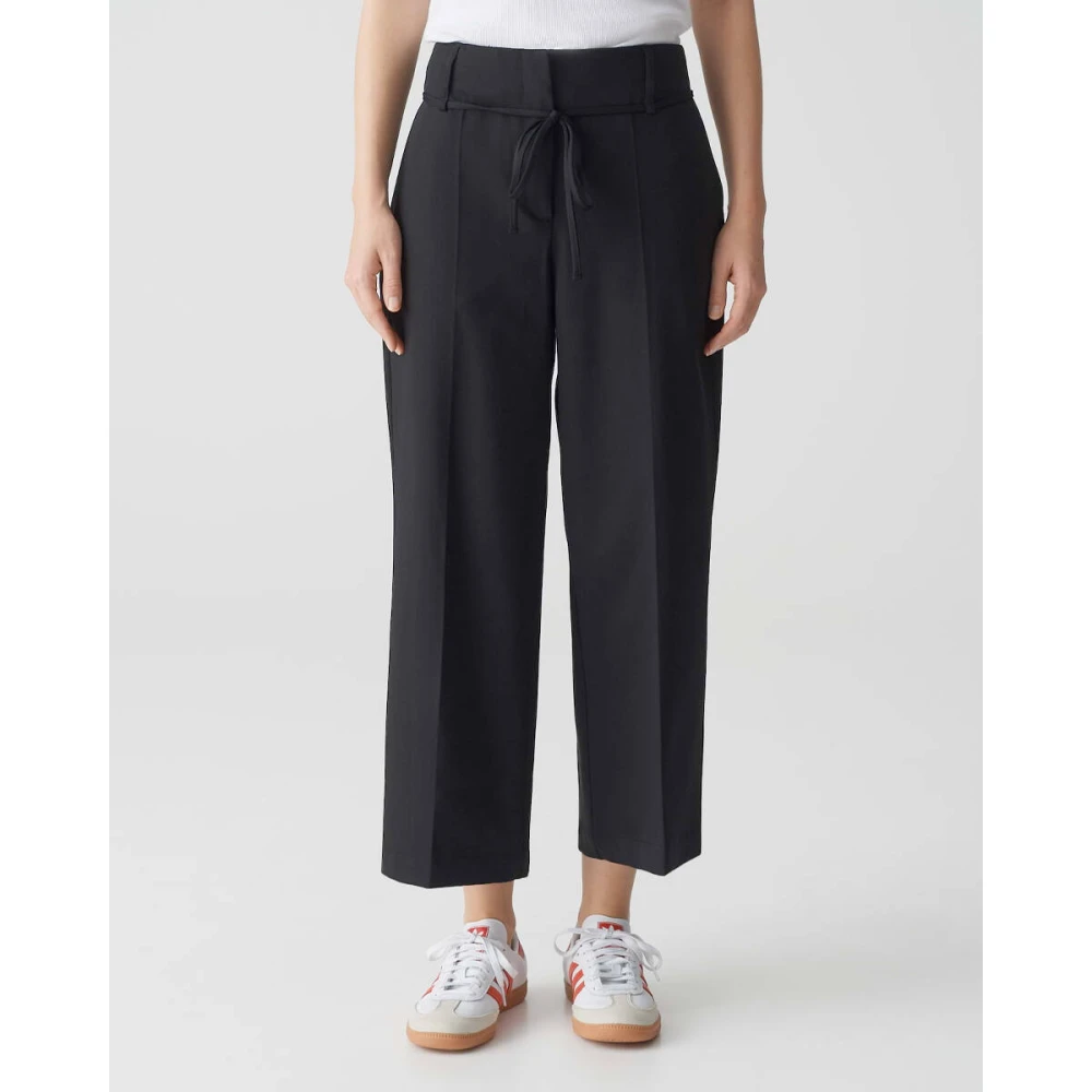 Opus Stijlvolle Pantalon met Misha Riem Black Dames