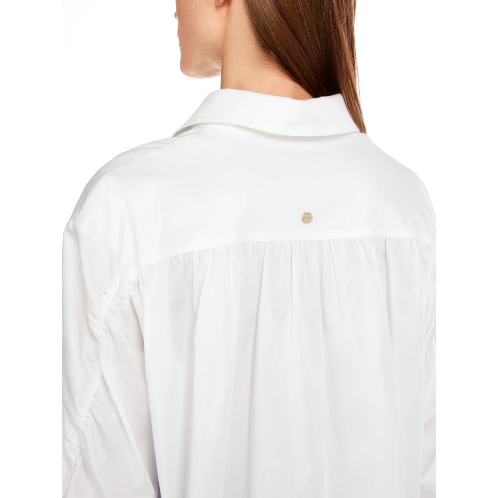 Marc Cain Blouse met vlinderprint en wijde silhouet White Dames
