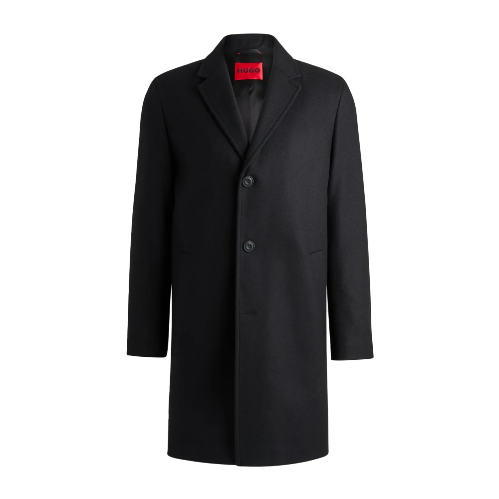 Hugo Boss Elegante wollen jas Black Heren