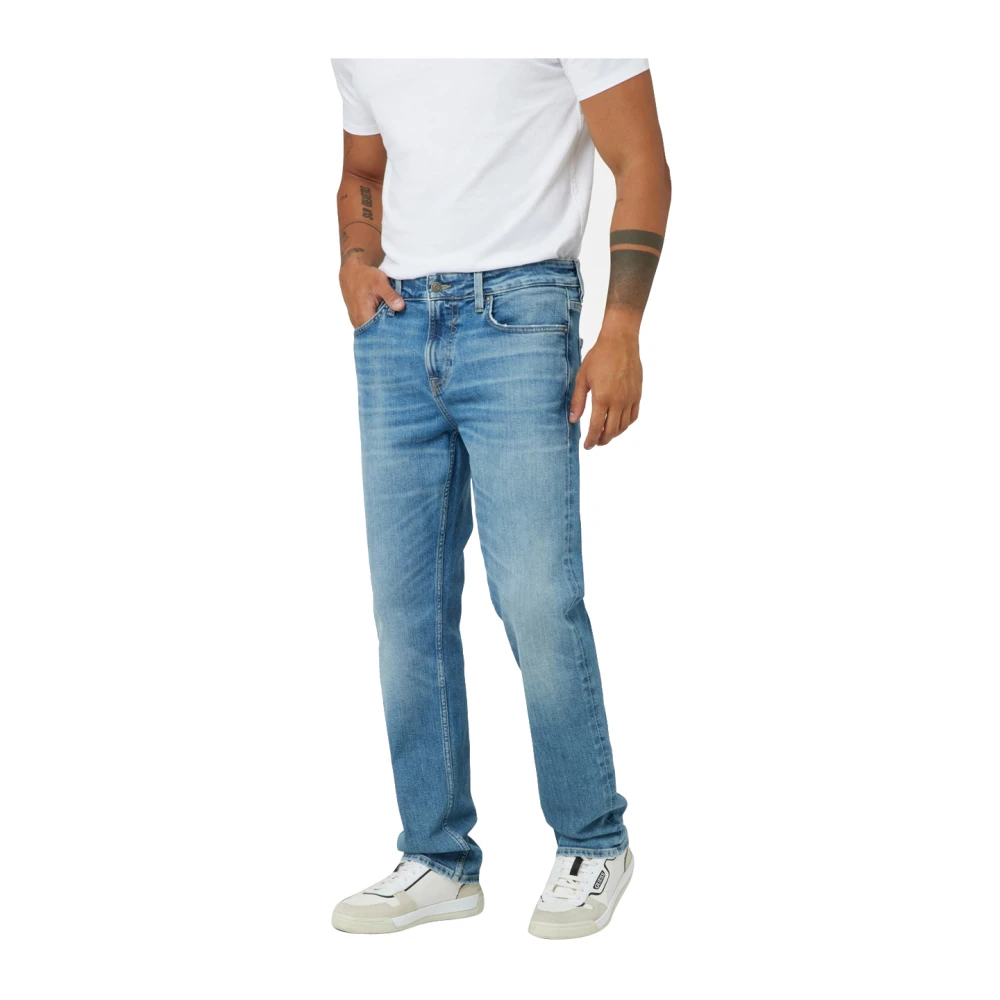 Guess Slim-Fit Jeans met Lage Taille Blue Heren