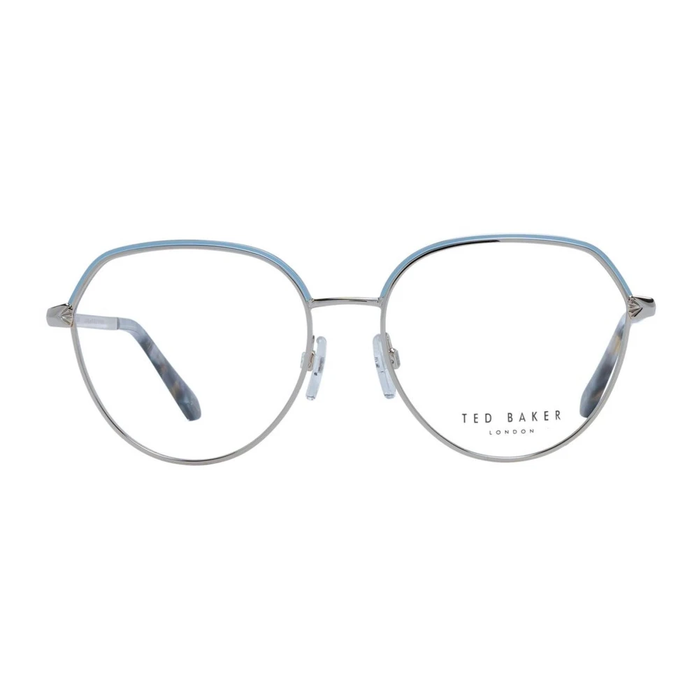 Ted Baker Blauwe Ronde Metalen Optische Monturen Blue Dames