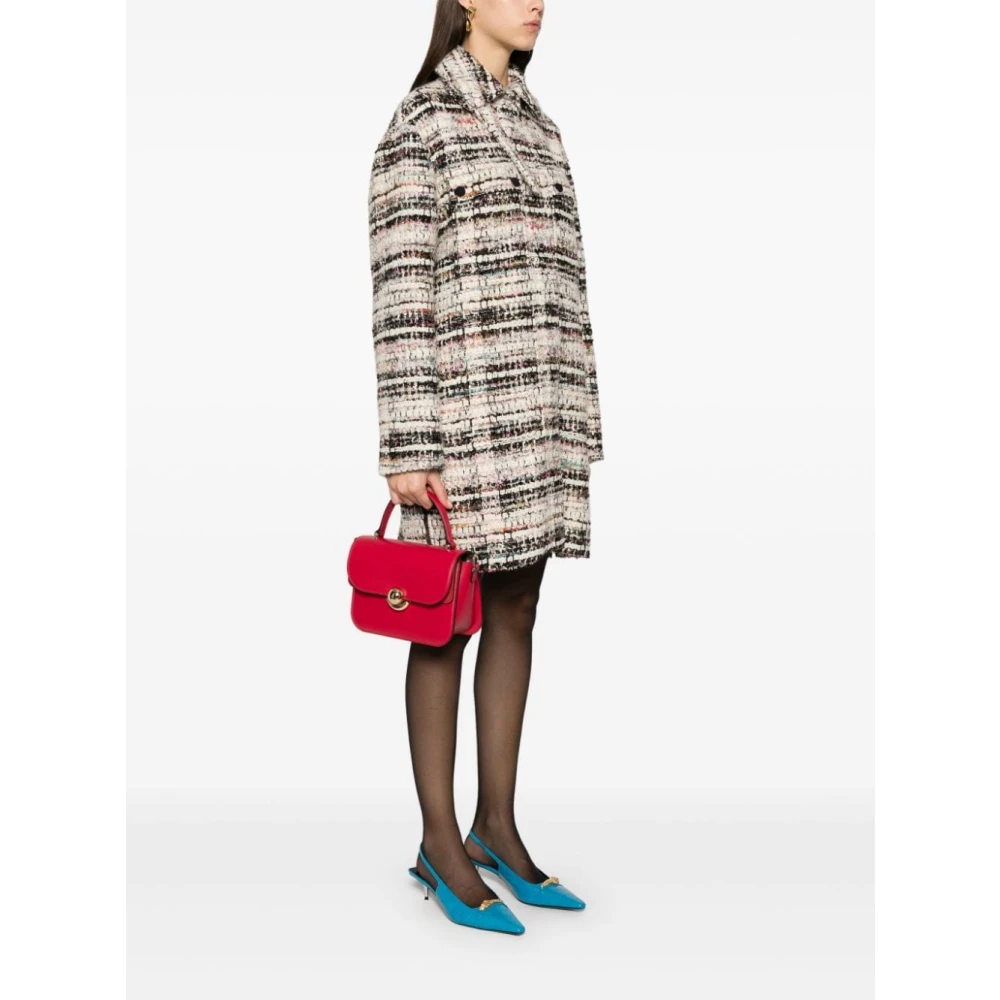 Furla Rode Korrelige Leren Schoudertas Red Dames