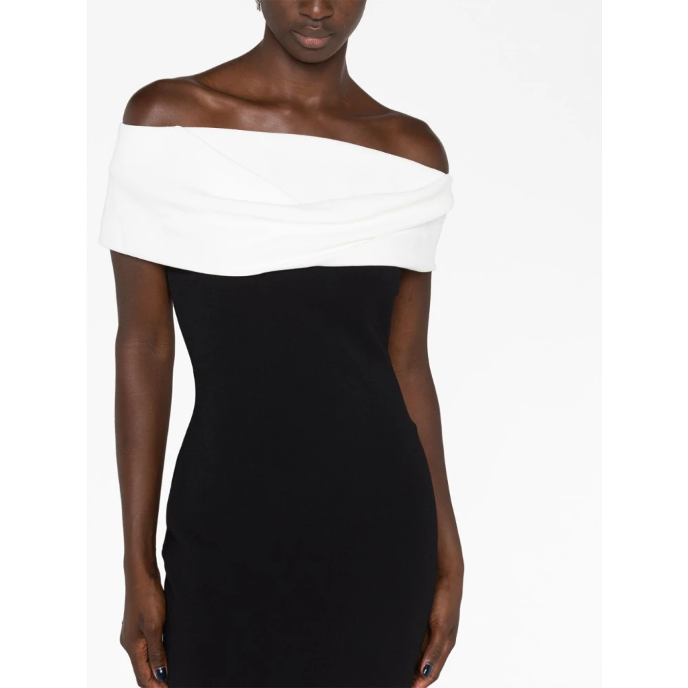 Solace London Eva Off-Shoulder Maxi Jurk Black Dames