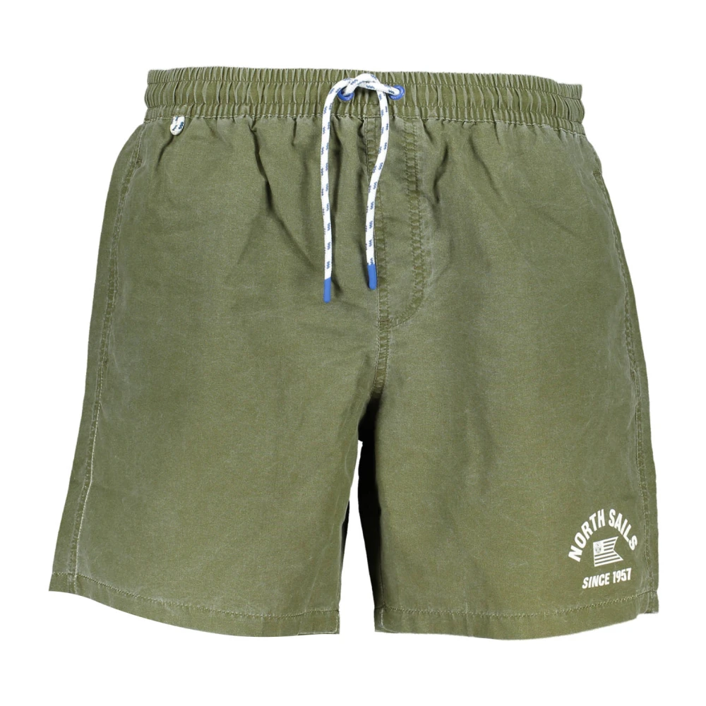 North Sails Groene herenzwembroek met contrastdetails Green Heren