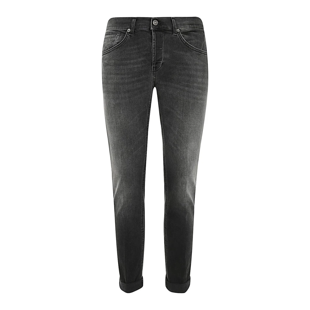 Dondup Zwarte Skinny Fit Lage Taille Jeans Black Heren