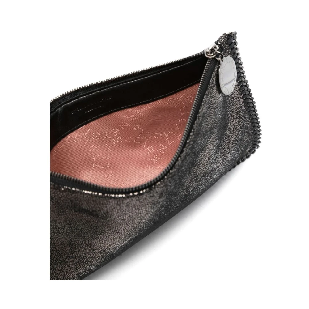 Stella Mccartney Metallic Finish Chain-Link Schoudertas Gray Dames