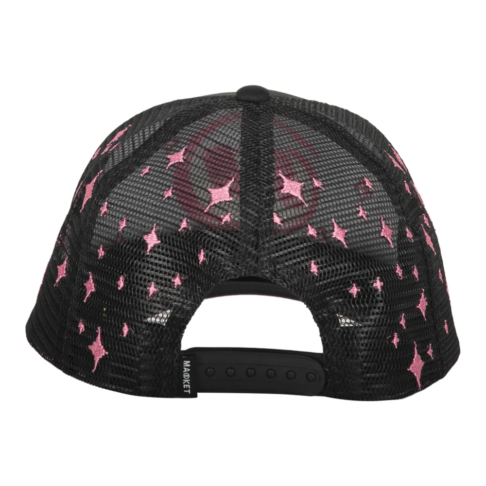 Market Geborduurde Baseballpet met Netrug Black Heren