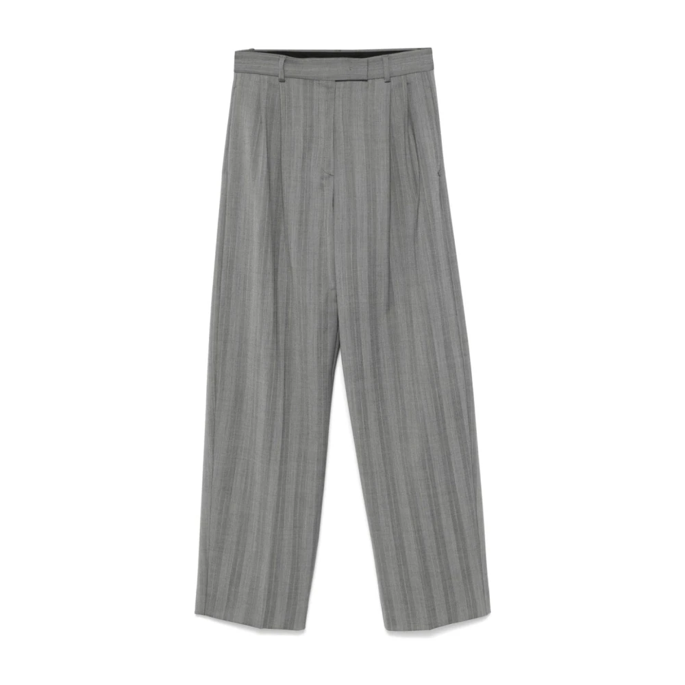 SPORTMAX Grijze Wollen Blend Broek Gray Dames