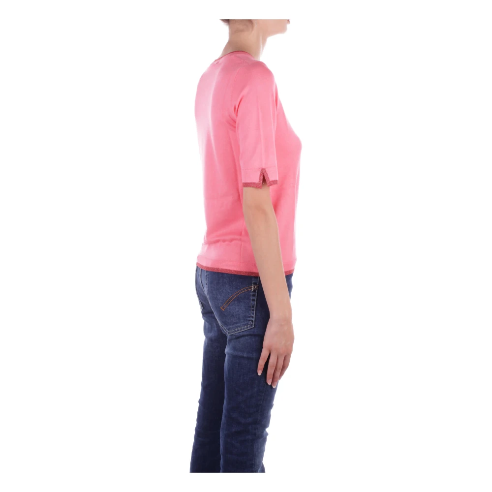 Liu Jo Fuchsia Sweater 1 Logo Side Pink Dames