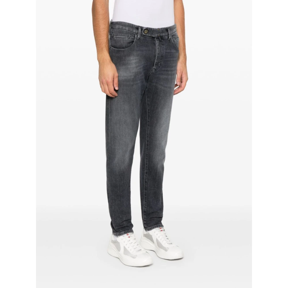 Incotex Grijze Slim Fit Denim Jeans Gray Heren