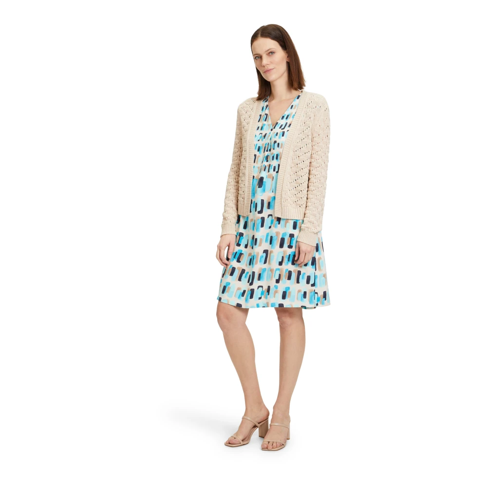 Betty & Co Casual Open-Front Cardigan Beige Dames