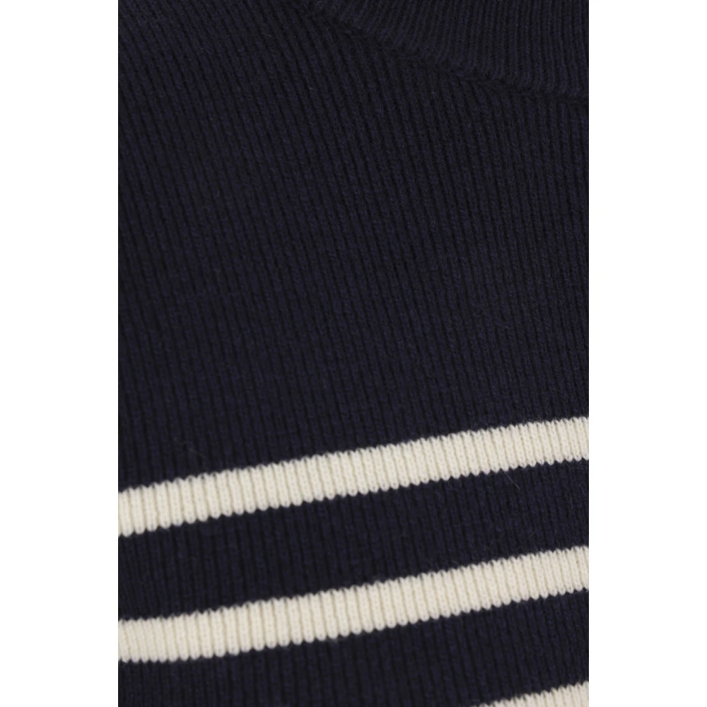 Chloé Gestreepte Wol Kasjmier Pullover Sweater Blue Dames