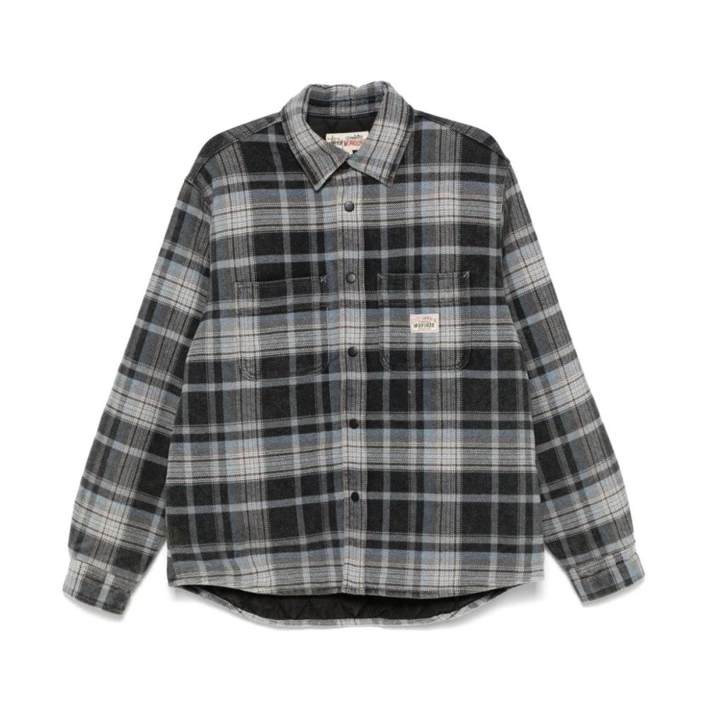 Stüssy Blauw geruit katoenen overhemd Multicolor Heren