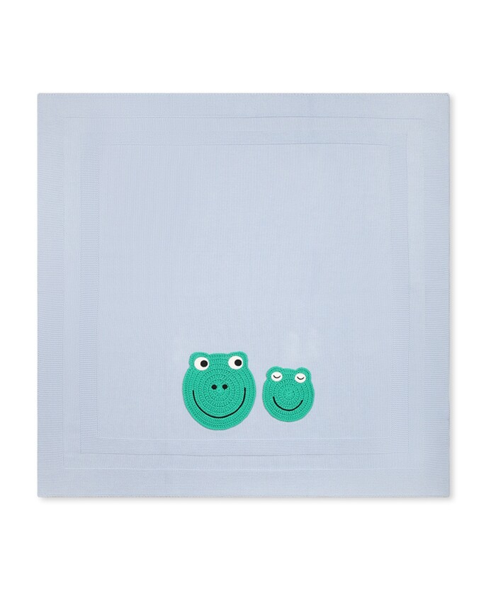 knitted-light-blue-cotton-blanket-with-frogs