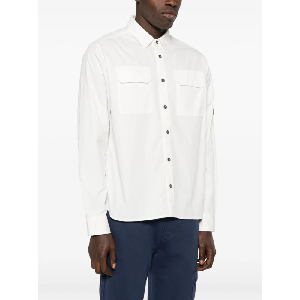 C.P. Company Lens Shirt voor Mannen White Heren
