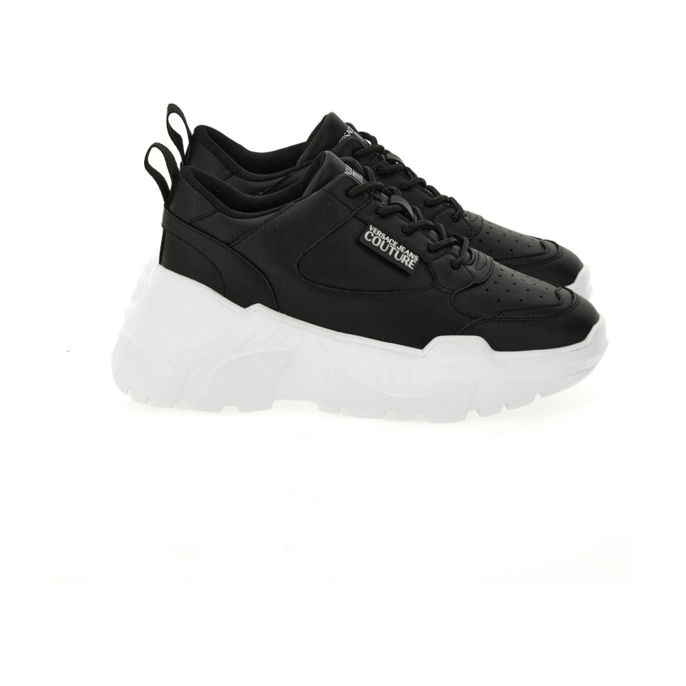 Versace Jeans Couture Speedtrack Leder+PU Schoenen Dames Schoenen Zwart