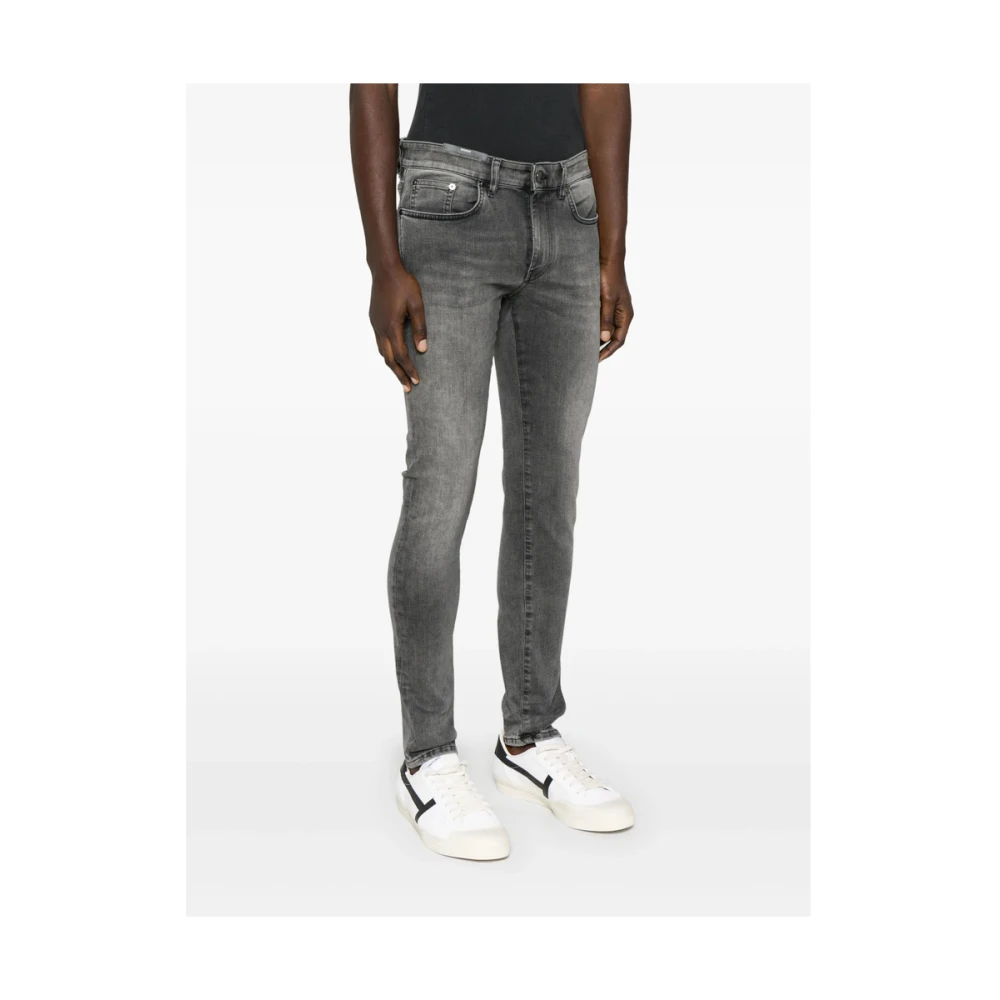 Pt01 Donkergrijze Denim Jeans met Klassieke Stijl Gray Heren