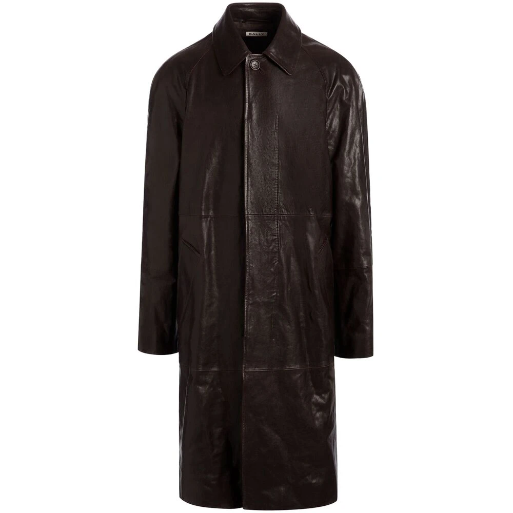 Bally Bruin Koffie Klassieke Kraag Jas Brown Heren