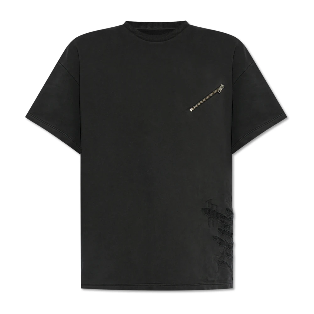 MM6 Maison Margiela T-shirt met zak Black Dames
