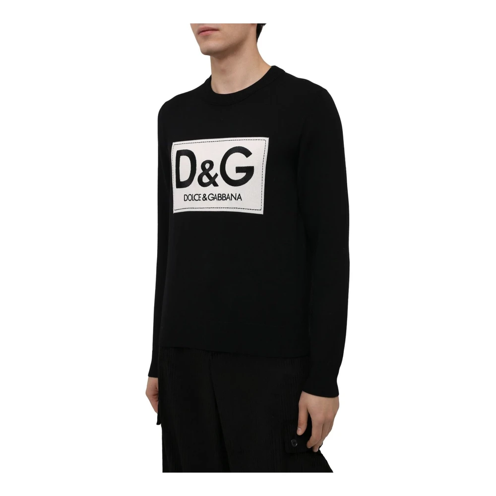 Dolce & Gabbana DG Pullover Trui Black Heren
