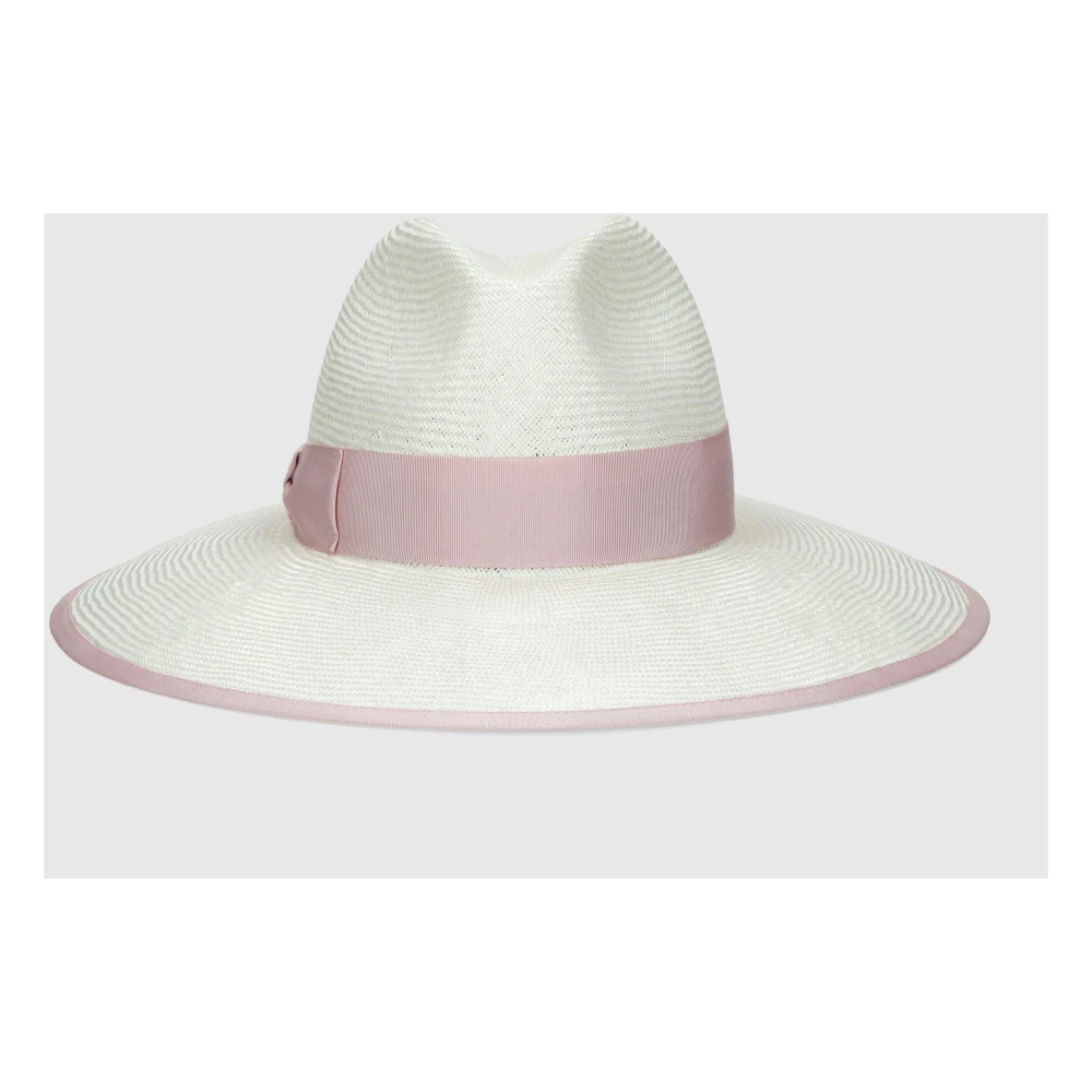 Borsalino Elegante Parasisol Hoed voor Zomerse Dagen White Dames