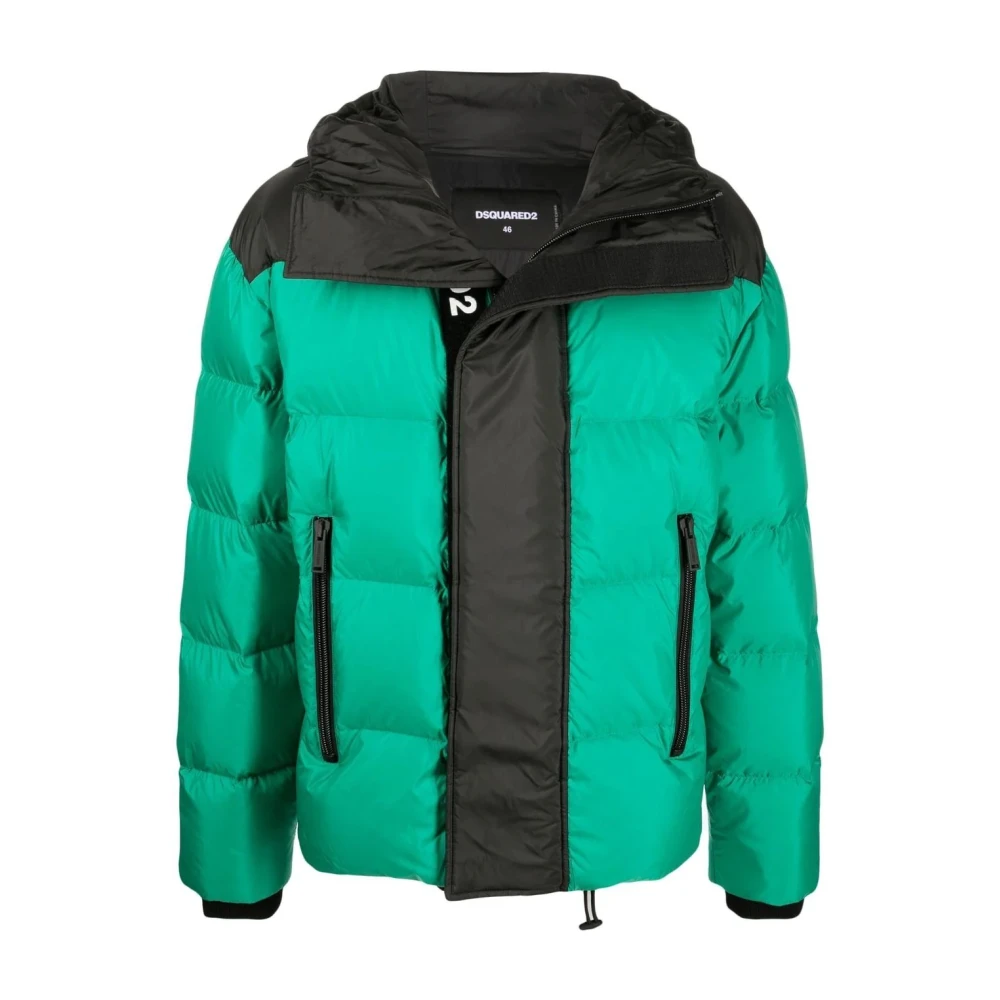 Dsquared2 Green Winter Jackets, Male, Xl, Winter Jacket