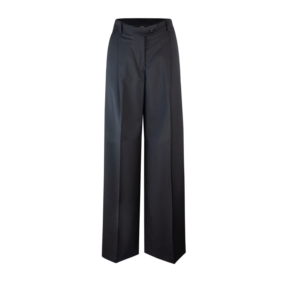 SPORTMAX Wijde Pijp Wol Broek Black Dames
