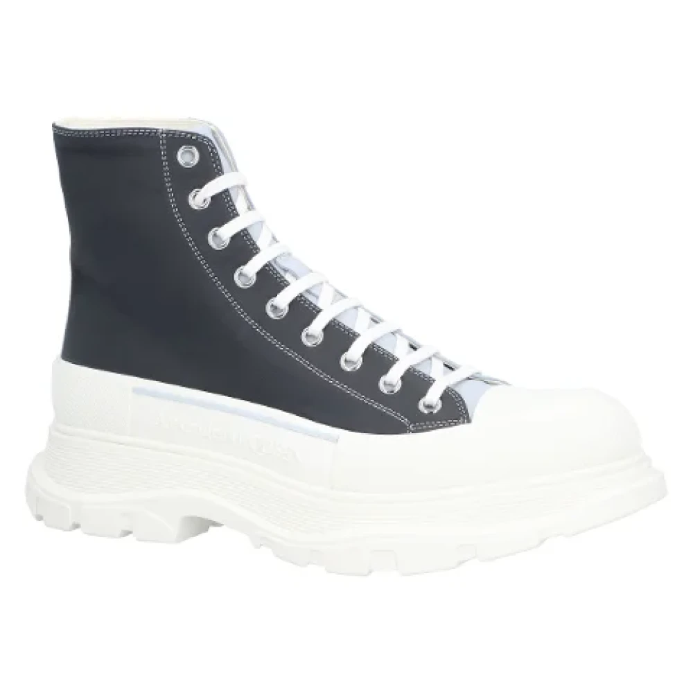 Alexander McQueen Leather boots Heren Schoenen Blauw