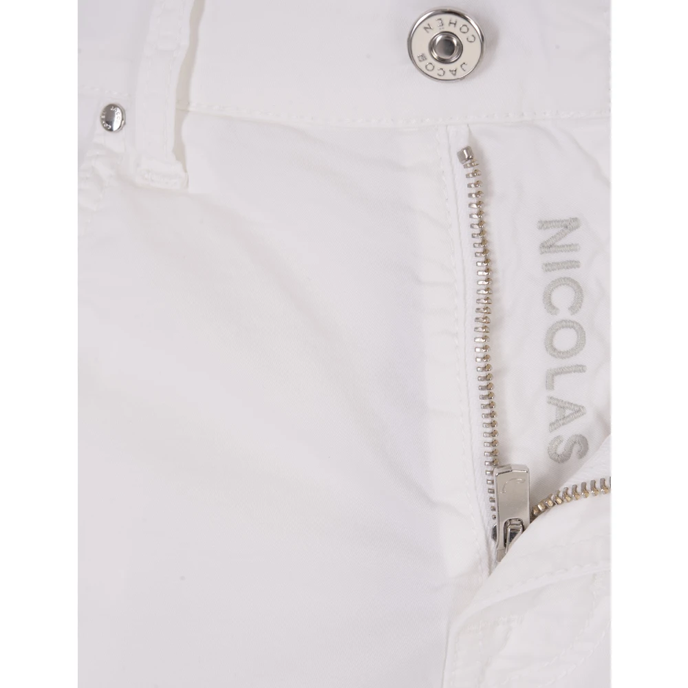 Jacob Cohën Witte Bermuda Shorts van Katoenmix met Mid-Rise Taille White Heren