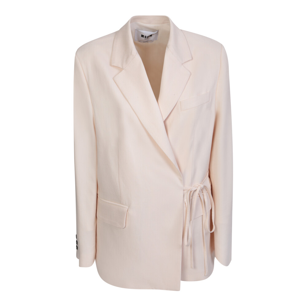 Elegant White Jacket with Notched Lapels MSGM Blazers Miinto