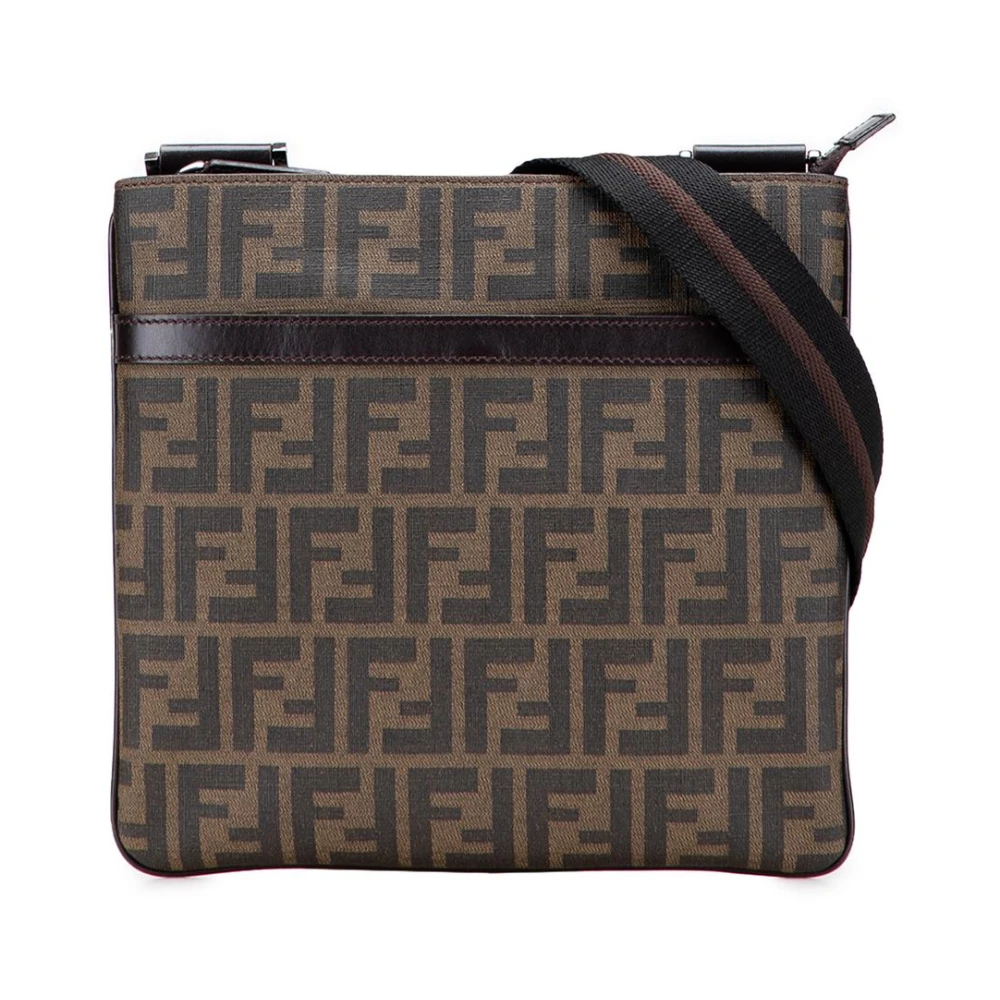 Fendi Vintage Women's Brown Vintage Cross Body Bags, One Size, Pre-Owned Patterned Crossbody Bag