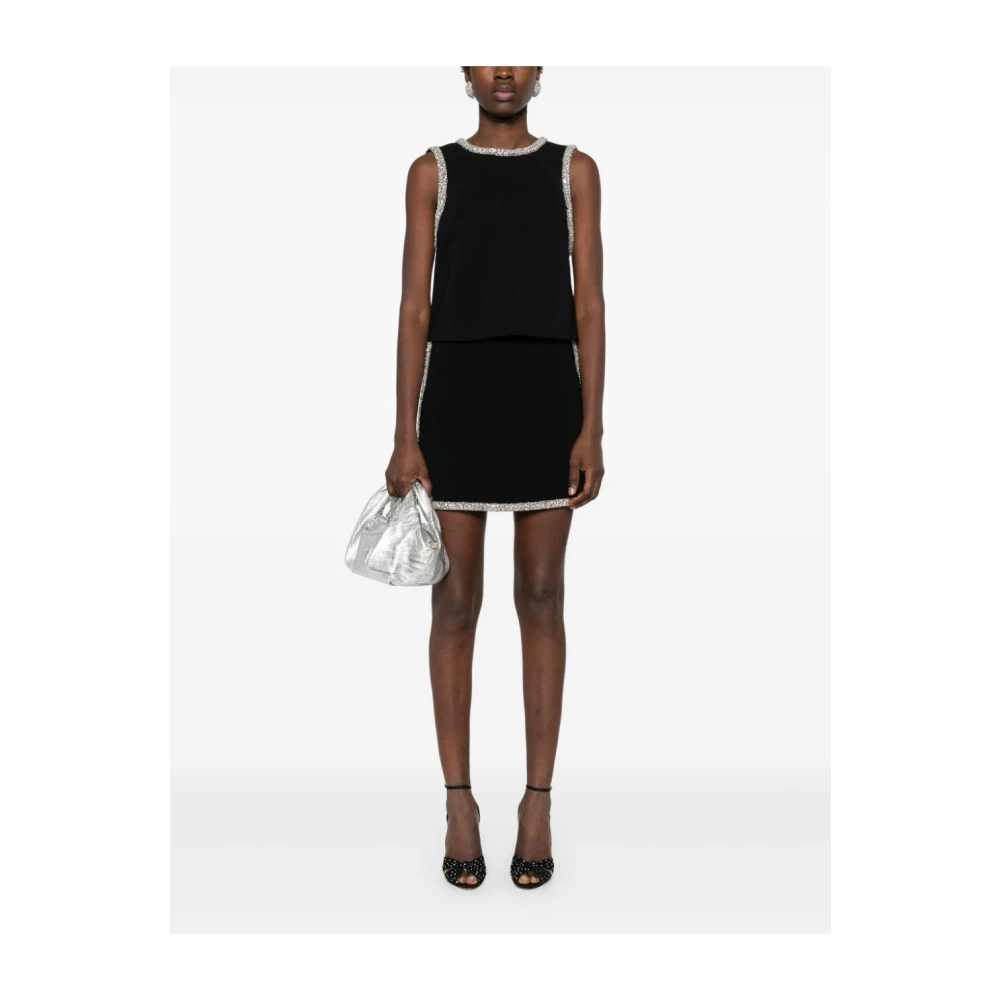 alice + olivia Zwarte Kristalversierde Rok Black Dames
