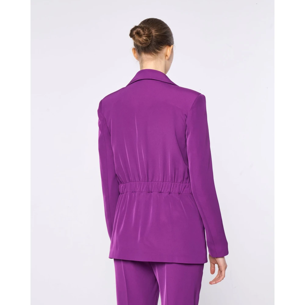 Silvian Heach Blazer met gerimpelde taille Purple Dames