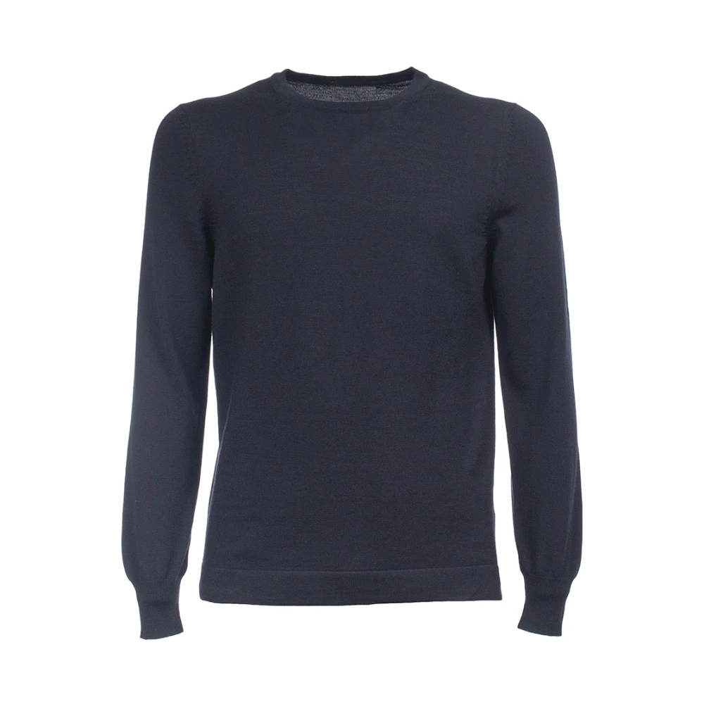 Gran Sasso Slim Fit Wollen Trui Blue Heren