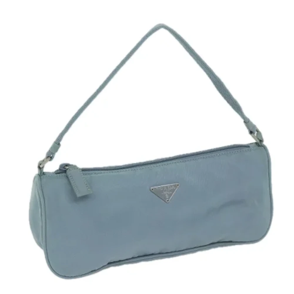 Prada Vintage Pre-owned Nylon prada-bags Blue Dames