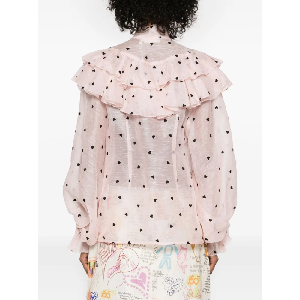 Zimmermann Roze Crush Blouse Dames Sweatshirt Pink Dames