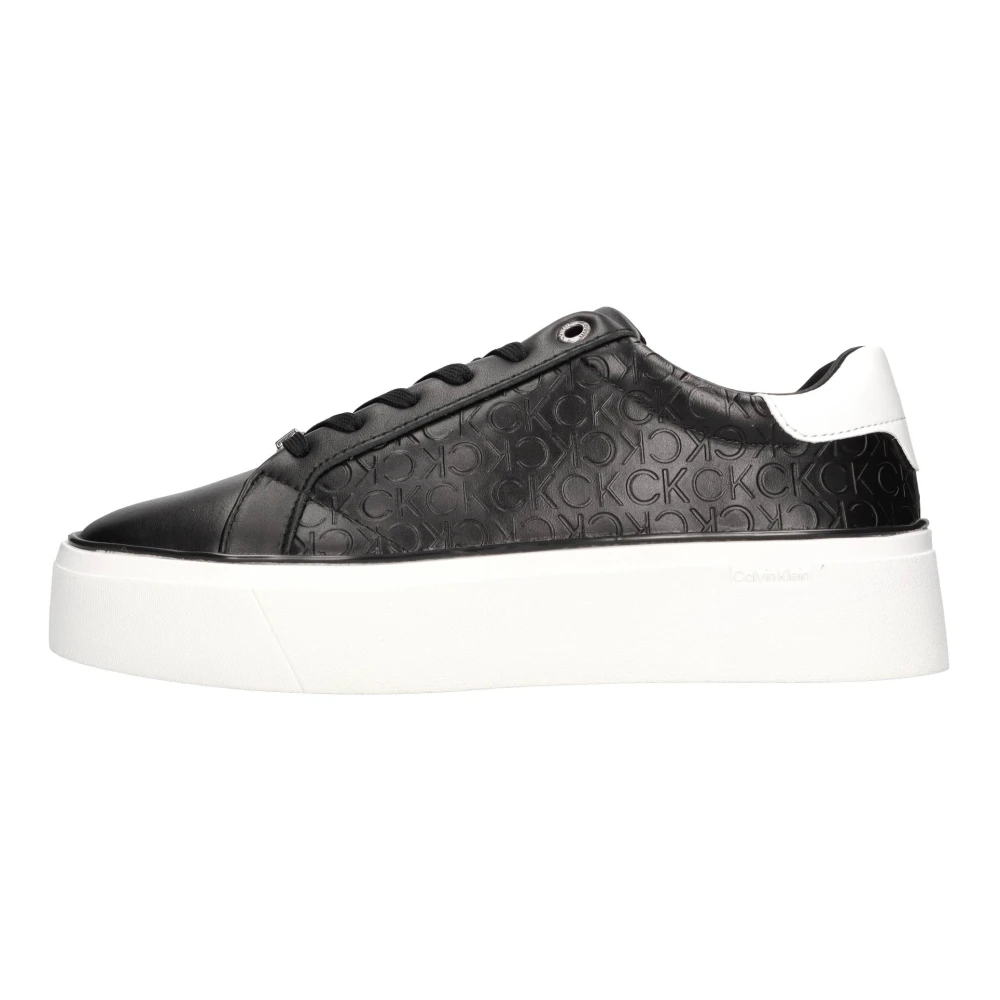 Calvin Klein Flatform C Lace Up Dames Schoenen Zwart