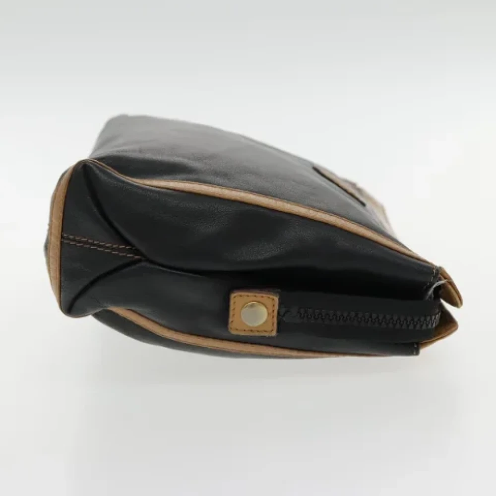 Celine Vintage Pre-owned Leather clutches Black Dames